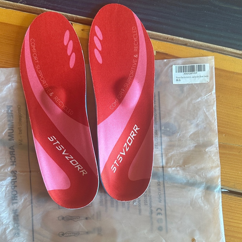 Women's Red Insoles Arch Support Brand new